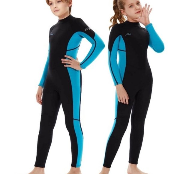 Hevto Guardian I Neoprene Wetsuit Youth Sz. 16X Black/Turquoise BRAND NEW w TAGS - Picture 1 of 6
